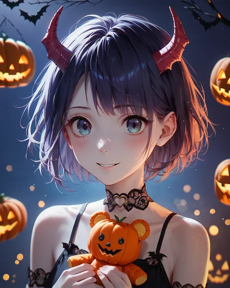 1score_9, score_8_up, score_7_up, intricate details, rating_safe,
cute demon plushie,
halloween decorations, at night, dark night, shadows, depth of field, detailed background,
<lora:ral-chrosc-clr:0.5>, ral-chrosc-clr,
<lora:Expressive_H:0.5>, expessiveH,
<lora:xl_more_art-full_v1:0.3>,
<lora:add-detail-xl:0.3>,