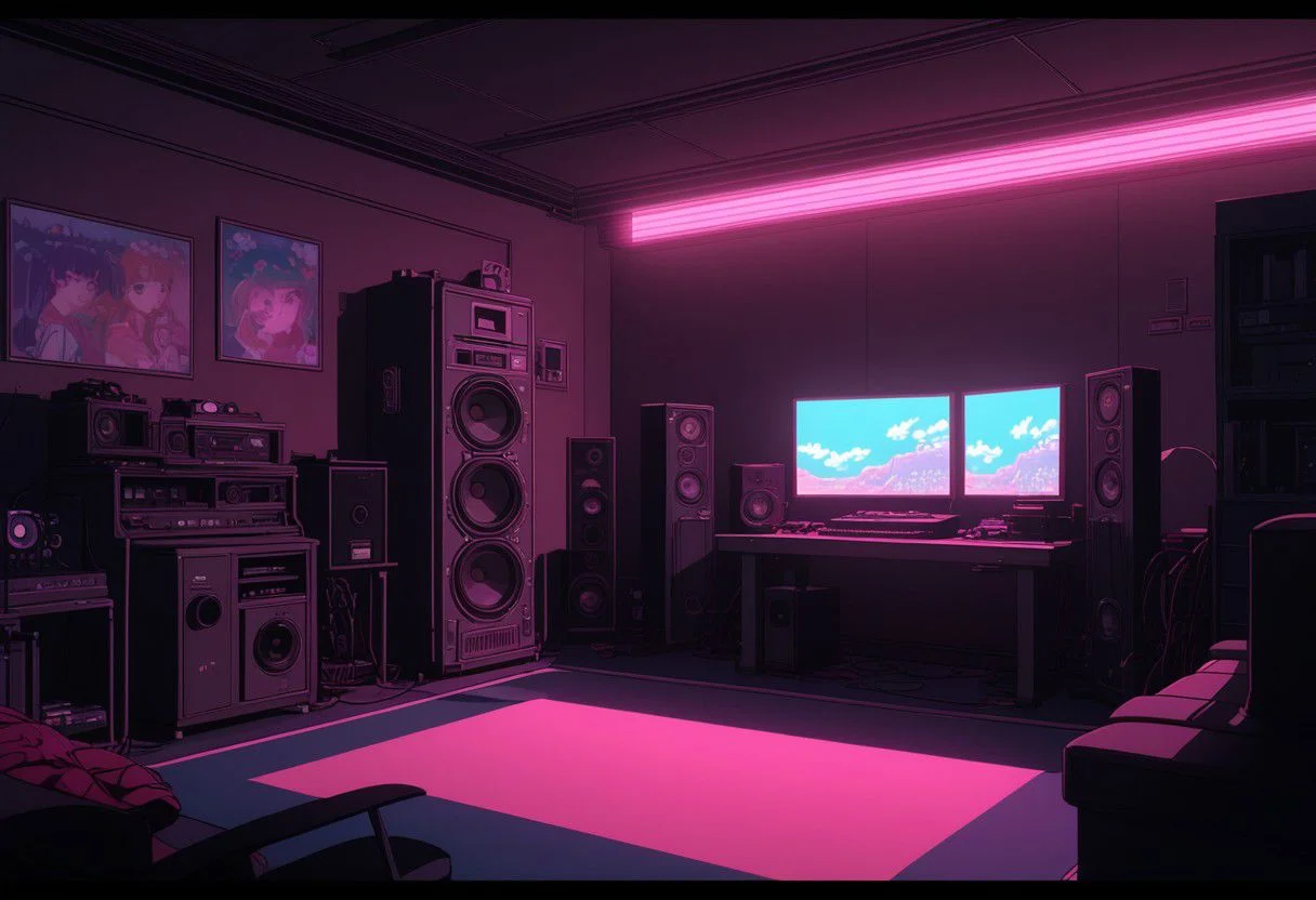 (Lo-Fi Room:1.2), UHD, 8k, F2.5, amazing shading, amazing lighting, anime, masterpiece, ultra detailed