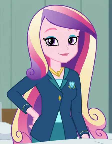 score_9, score_8_up, score_7_up, source_anime, <lora:dean-cadance-movie-ponyxl-lora-nochekaiser:1>, cadance, long hair, very long hair, purple eyes, pink hair, purple hair, multicolored hair, two-tone hair, eyelashes, makeup, eyeshadow, skirt, formal, suit,, infirmary, bed, medical supplies, nurse, first aid, , bent over, smug,, looking at viewer, solo,, dutch angle, cowboy shot