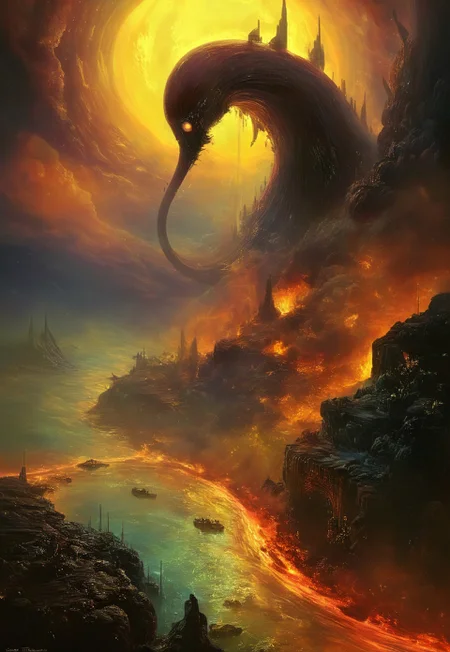 best quality, masterpiece, painting, concept art,  ((((High angle From avove, camera from above, Bird's-eye view, aerial shot view)))), In the heart of the absurdes,land of alien flies, a giant black hole,organic,abomination,toxicity,mutation,pus,dense fog,atmospheric haze,cloud, silicon flora, liquid, ligaments, connections, biological, biomechanical,  light particles, rainy, twisted architecture intricate detail, surreal masterpiece of contrast, blending the energy of  fantasy  with the scifi aesthetic,mix of science fiction and fantasy,deadly void,swirling,attraction,interaction,low gravity,scifi dark fantasy,vibrant colors,dramatic,tragic,melancholy,dark dream,cosmic horror,alienscape,dreamscape,otherworldy,weird,slowly drown,cursed paradise,professional,perfection,visually stunning,mesmerizing,disturbing,mystical touch,highly detailed, intricate,painted in high resolution,close-up,  primary colors,acid bleeding deep colors, no gradients, illustration,ferrotype,grisaille,scenery, ((no humans)),
 composition explores the boundaries of reality, creating a visually arresting scene that defies conventional norms, Dive into the eerie and thought-provoking atmosphere as the surreal narrative unfolds in this captivating and unsettling artwork,epic scale
<lora:John Harris Style:0.8> John Harris Style page,Arik roper,Ben Templesmith,Tsutomu Nihei,Henry Fuseli 
