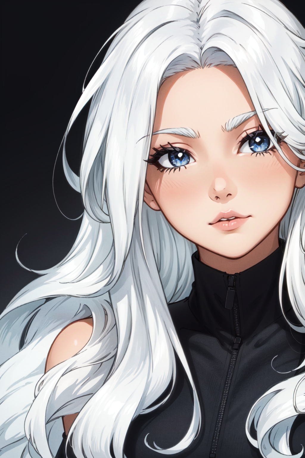1girl, long hair, ((ombre white hair)), two-tone hair, multicolored hair, <lora:Ombre Hair:0.7>, long hair, close-up, solo, looking at viewer,