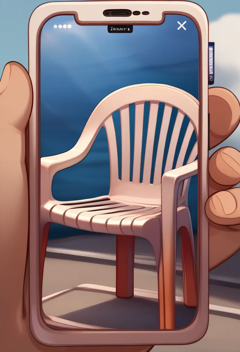 score_9, score_8_up, score_7_up, source_anime, PhonePOV, <lora:StevechopzPhone_XLPD:1>, rating_safe, <lora:PlasticChair_XLPD:1>, plastic chair, no humans, outdoors, wind,