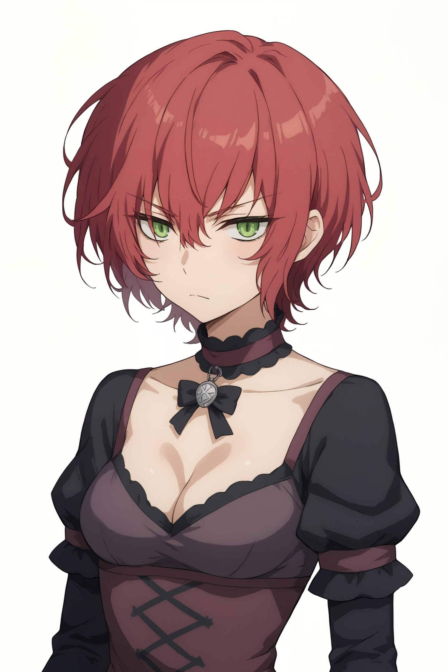 anime coloring, score_9, score_8_up, flat shadows, revis, gothic dress <lora:request-danmachi-revis-PDXL:0.8>