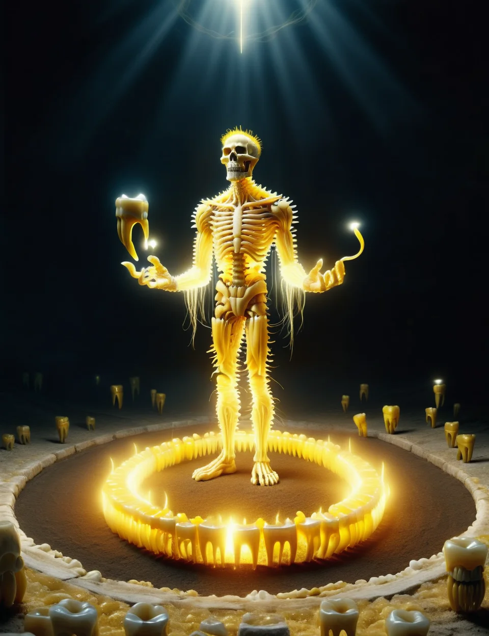 DonMT33thXL, male summoner Practicing spell shaped like Cascade of goldenyellow ground necrotic and electrokinesis, <lora:DonMT33th:1> <lora:DonMT33thXL:1>