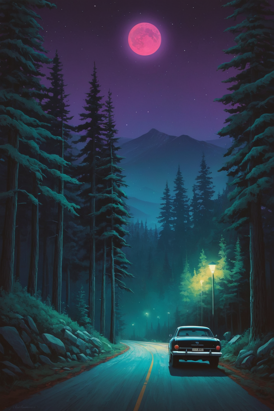 by Alena Aenami and [Bill Carman|Kelly Vivanco] in the style of [J. Scott Campbell:Martiros Saryan:0.25]
