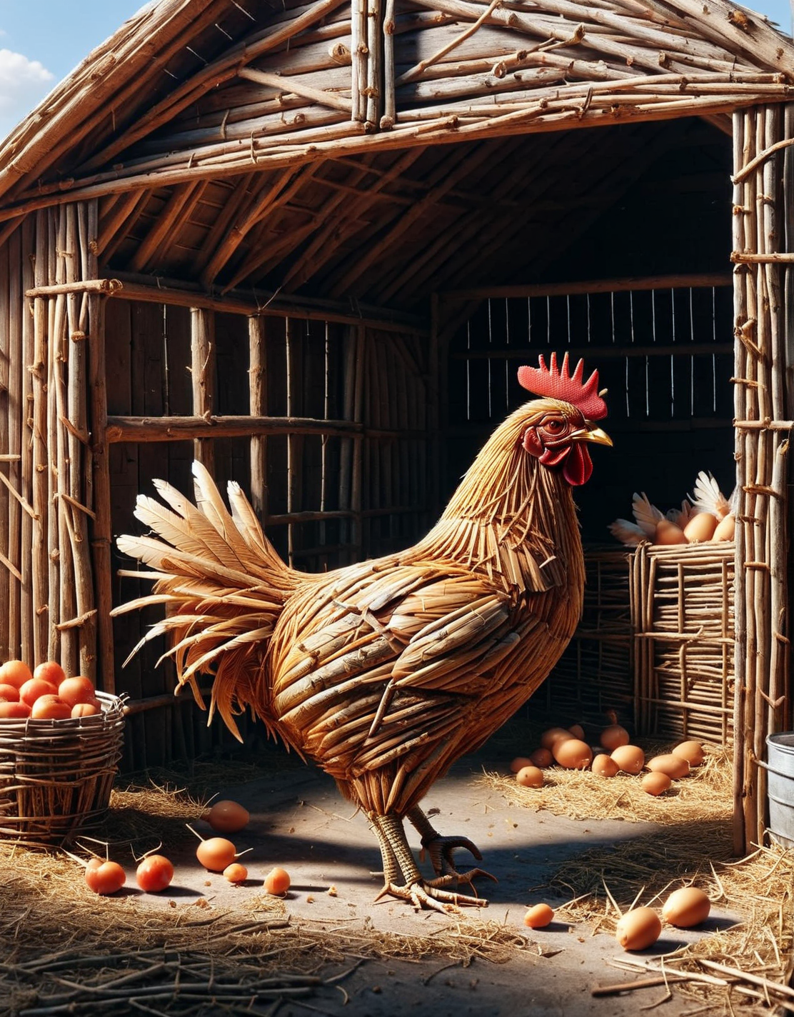 ais-stcks chicken in a barn <lora:ais-stcks-sdxl:1>