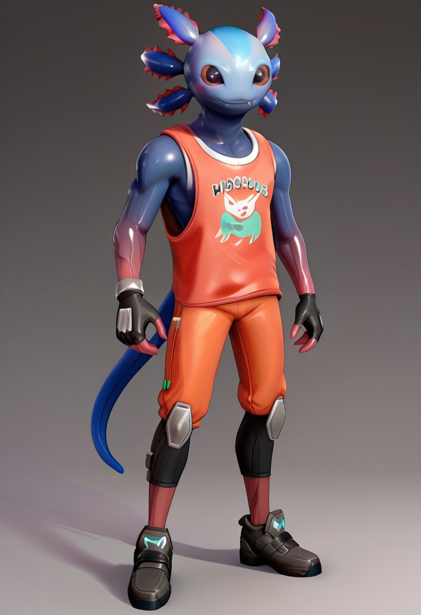 solo, axofortnite, a handsome alien, full body,
AyaP