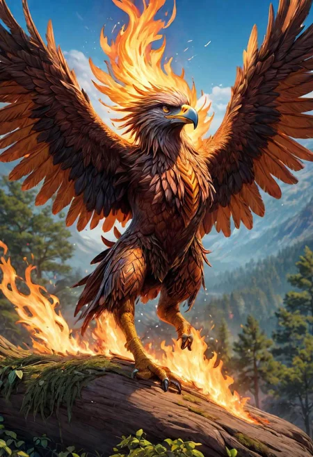 masterpiece, best_quality, ultra-detailed, very detailed, nsfw, shallow depth of field, (skin texture), (realistic texture skin),
isometric style (menacing fire eagle bird monster) <lora:LoromXL_Druidic_Naturalism:0.6>, vibrant, stunningly beautiful, crisp, detailed, sleek, ultramodern, warm natural highlights, dark smoke shadows, high contrast, luminous reflections, rtx on, subsurface scattering, dynamic hdr tone mapping, volumetric lighting, screenspace reflection, Physically-Based Rendering, Unity WÄtÄ environmental volcano. vibrant, beautiful, crisp, detailed, ultra detailed, intricate
covered in druidic metal armour, luminous reflections, rtx on, subsurface scattering, dynamic hdr tone mapping, volumetric lighting, screenspace reflection, Physically-Based Rendering, environmental fire