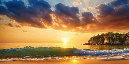 Realistic seascape,sunset by the sea,soft,golden lighting,warm colors,highly detailed,real photograph,<lora:HMSG黿XL-000001:0.8>,reality,hd-hlh-3h,<lora:å
å½±XL:1>,