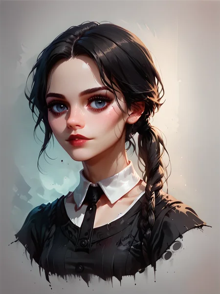 score_9, score_8_up, score_7_up,  <lora:Wednesday_v2:0.8>,
wednesday,1girl,solo,ponytail,portrait