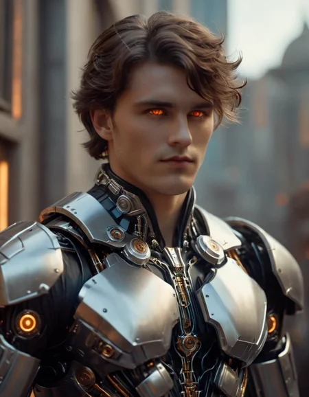 cinematic film still cinematic still fflix_mythcyber, Hades, greek god, science fiction, humanoid robot, 1boy, glowing eyes, male focus, realistic, upper body, blurry background, orange eyes, mecha, cyberpunk . emotional, harmonious, vignette, highly detailed, high budget, bokeh, cinemascope, moody, epic, gorgeous, film grain, grainy", "fflix_mythcyber, Hades, greek god, science fiction, humanoid robot, 1boy, glowing eyes, male focus, realistic, upper body, blurry background, orange eyes, mecha, cyberpunk, extremely detailed, style of giger, control art, digital painting, artstation, wlop, symmetrical, 8k, art by artgerm and greg rutkowski and alphonse mucha
<lora:fflix_mythcyber-000006:1>, , <lora:FILM_PHOTOGRAPHY_STYLE:0.25> . shallow depth of field, vignette, highly detailed, high budget, bokeh, cinemascope, moody, epic, gorgeous, film grain, grainy