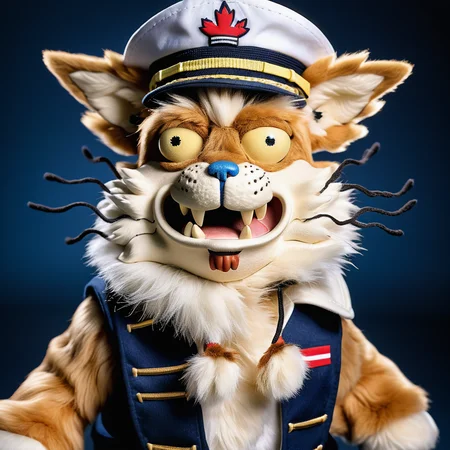 real portrait photo of ukj boat captain, wearing sailors hat, best quality, soft lighting, realistic fur texture, high detailed fur <lora:squanch_sdxl_ukj_E3:0.9>