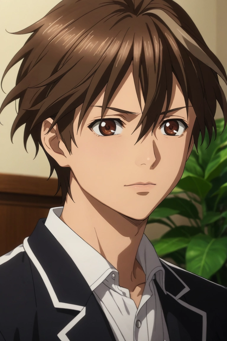 score_9, score_8_up, score_7_up, source_anime, rating_safe, intricate details, anime screencap, , , , depth of field, 1boy, solo, male focus, <lora:shuu_ouma_pony:0.82>, shuu_ouma, brown hair, brown eyes, short hair, ahoge, hair between eyes, , , <lora:sdxl_lightning_8step_lora:1>