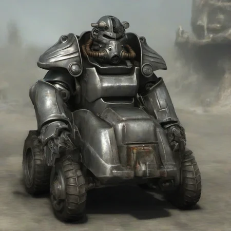 masterpice,high quality,
<lora:PE_PowerArmor:0.8> PEPowerArmor,
driving a tiny clowns car
