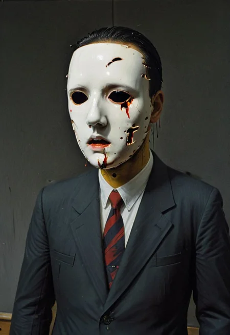 My head is slicing into enigmatic sections, and my primary symptom is that I have no face, but I must see, internationally recognized oil painting by the master, sold at auction for 23 million USD. Expressive powerfully pained expression intermingled with notes of confusion.