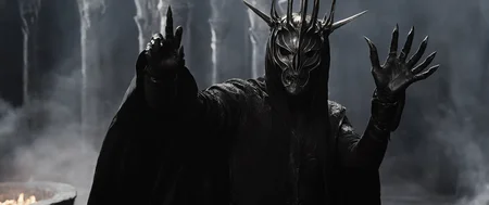 Horror-themed, <lora:The Lord of the Rings style v2:0.8>
<lora:The Lord of the Rings style:0.6>
<lora:Chiaroscuro Lighting Style:0.4>
In a Fantasy Middle-earth world in the dark ages Sauron Mairon Annatar a faceless demonic person with a face fully covered in a metallic demonic armor in a black outfit holding a ring in their dark black hand pointed at camera, The Lord of the Rings style, Eerie, unsettling, dark, spooky, suspenseful, grim, highly detailed