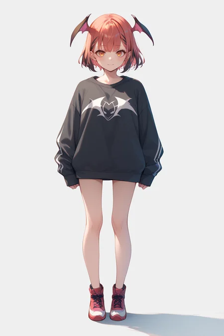 score_9, score_8_up, score_7_up, 1girl, solo, full body
<lora:HeadWingsPony:1> demon head wings, multicolored head wings
<lora:ChamHarukaNanamiPonyXL:0.8> HarukaNanami, short hair,
