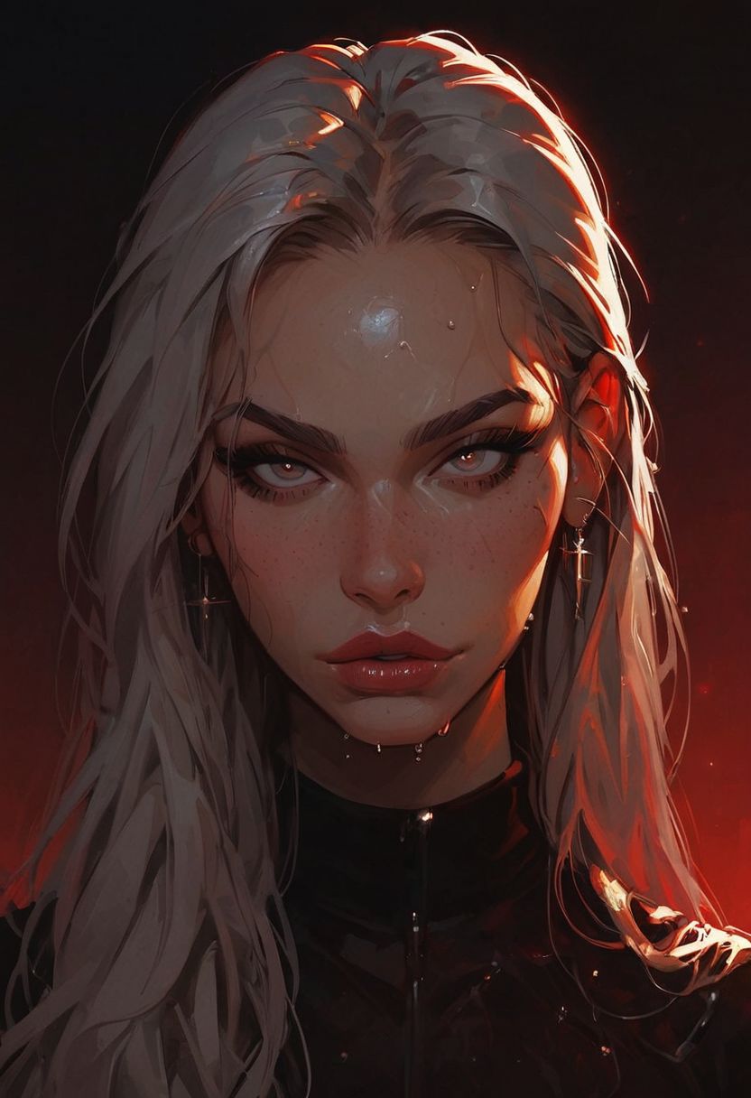 score_9, score_8_up, score_8_up, 1girl, in a club with neon laser lights, posing sexy, nsfw, front view, wet skin, tight clothes, clothing material detail,, dreamy eyes, long eyelashes, sweaty skin, arching back, portrait, godrays, negative_hand, g0thicPXL, GTA
