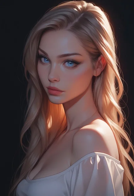 masterpiece,best quality, highly detailed, score_9, score_8_up, score_7_up, score_6_up, source, score_9, score_8_up, score_7_up, realistic, real life photo, night, BREAK, 1girl (23yo), slut,  chest and face in view,  blonde, long hair, beautiful mouth, long hair,, horny, breasts exposed, 8k, uhd, photorealistic, dim warm night light, reddit, film grain, raw, amateur, flash, traditional media, raw, long eyelashes, black eyeshadow, white crop top, underboob, blue eyes, perfect eyes, focus on eyes, side view