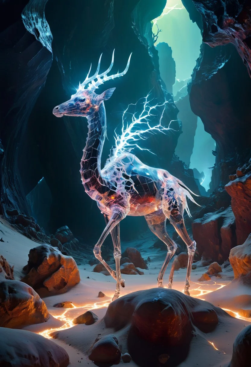 white desert oasis, salty earth, hyper detailed, rusty, striking, animalistic, bite-sized, by Floris van Schooten and by richard avedon, famous artwork inspired by (beeple:1.3) and (cliff nielsen:1.4), crystalline, fractal art, fantasy style, this peculiar life form, the "inquisitive plerkblortz" hides in the gnarling dense crystal jungles of the puffalorpled exoplanet "gazorpazorp secundus", covered in a metallic exoskeleton it ambushes its prey with (long crystalline appendages:1.4), dark, shadows, black, shadow hues, highly artistic, highly painterly, harmonic colors, expressive, ultimate aesthetic level, visible brushstrokes, masterclass artistry, vibrant energy, apocalyptic mood, atmospheric haze and dense fog, strong winds, highly aesthetic, otherworldly, limited palette, faded colors, washed out colors, extremely dark, extremely low key lighting, dark shadows, perfect composition, full panoramic shot translucent, transparent, glowneon, glowing, sparks, lightning