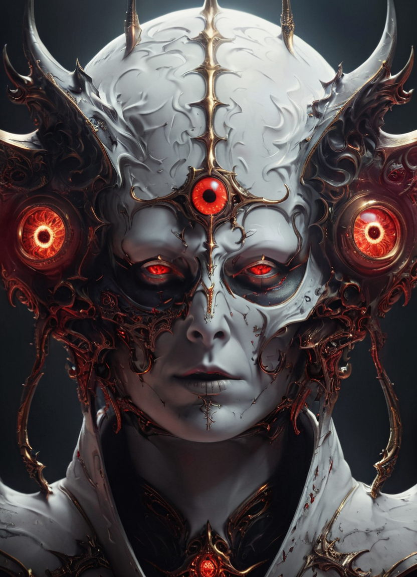 Red Eye Demon,Scince Fiction, Cross, GHTEN<lora:derv-GHTEN-SDXL-000003:0.9>