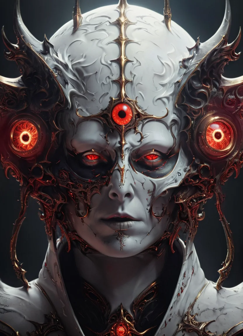 Red Eye Demon,Scince Fiction, Cross, GHTEN<lora:derv-GHTEN-SDXL-000003:0.9>