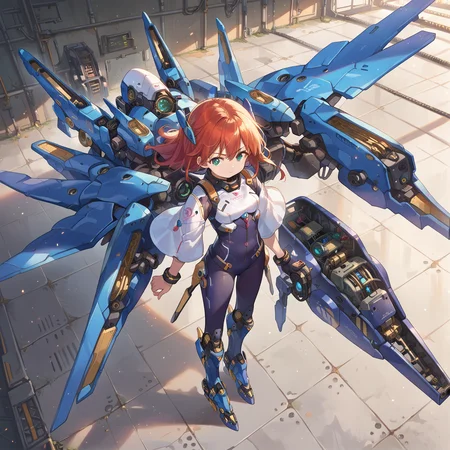 score_9, score_8_up, score_7_up,source_anime,
mechagirl02,
solo,mecha musume, 1girl, bodysuit,mechanical boots, options,
light particles,engine,
from above,
<lora:roboko-000015:0.7>