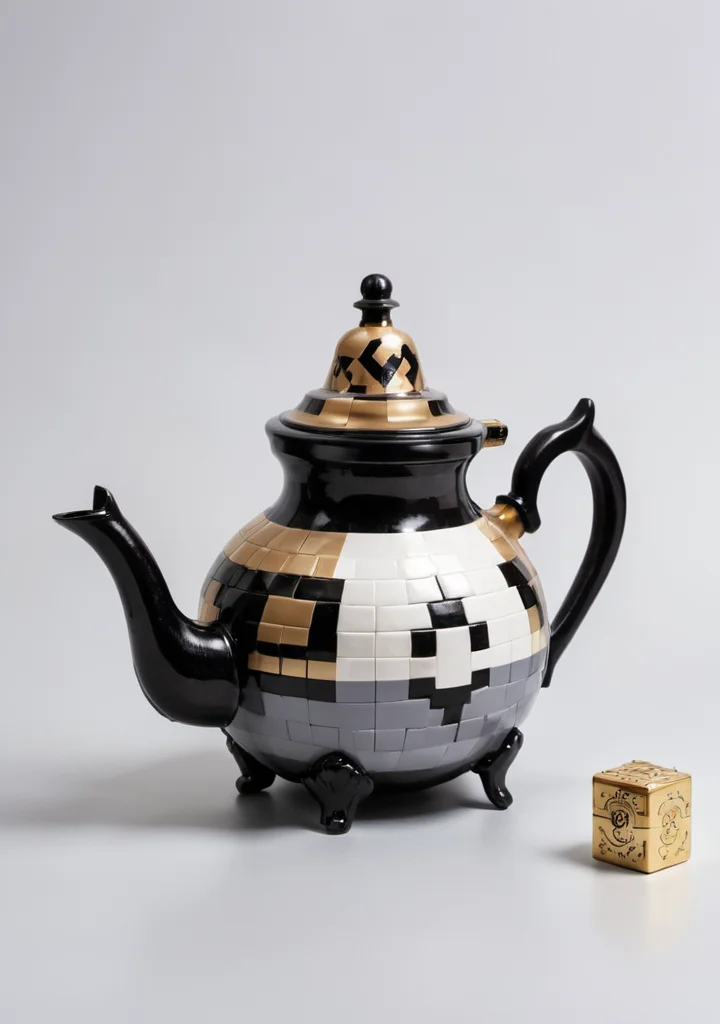 pixel-art Warlike Gloomy teapot Notary, <lora:AtayV2:0.8> atai . low-res, blocky, pixel art style, 8-bit graphics