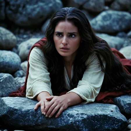 cinematic film still of cinematic film still of <lora:add-detail-xl:0.1>1
<lora:detailed:0.2>
<lora:perfection style:0.2>
<lora:eyetune:0.5>
<lora:xl_more_art-full_v1:0.3>
<lora:Ron Fricke style:0.3>
<lora:The Passion of the Christ style:0.9>
<lora:TeethXL:1>
In the 1st century ancient history, an epic dramatic cinematic photo of a mary magdalene woman laying on the ground with her hands on rocks looking in sadness at camera,1girl,solo,long hair,looking at viewer,black hair,closed mouth,black eyes,lips,realistic ,horror movie themed, sharp, detailed, epic photography, artistic, dramatic light, cinematic style, film style, The Passion of the Christ style, shallow depth of field, vignette, highly detailed, high budget, bokeh, cinemascope, moody, epic, gorgeous, film grain, grainy
