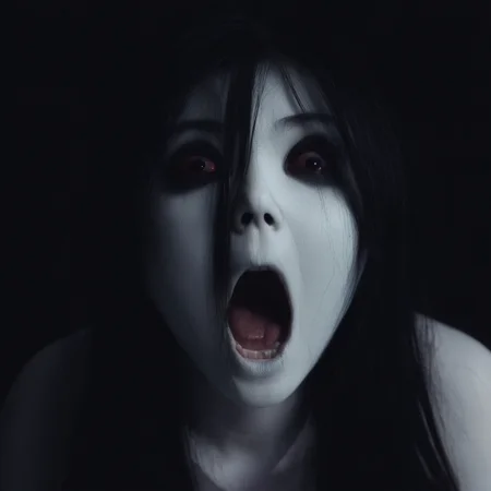 cinematic film still of <lora:Kayako Saeki Sadako Yamamura:1>
Kayako Saeki a screaming woman with her mouth open in the dark staring at camera,solo,open mouth,black hair,teeth,no humans,parody,realistic,horror (theme) , pale skin, supernatural, horror film, Japanese, extreme rage, sorrow, cinematic, film, movie, movie still, Ju-On The Grudge movie style, shallow depth of field, vignette, highly detailed, high budget, bokeh, cinemascope, moody, epic, gorgeous, film grain, grainy