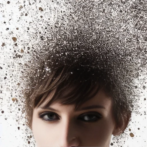 photo of beautiful woman, dispersion effect, 8k,4k,highres,masterpiece