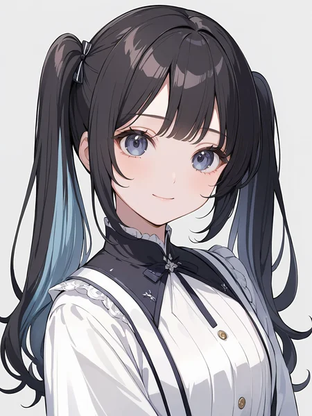 masterpiece,ultra-detailed,best quality,8K,illustration,cute face,clean skin ,shiny hair,girl,ultra-detailed-eyes,simple background, <lora:add-detail-xl:1> <lora:half twintail_XL_V1.0:1> half twintail, multicolored hair