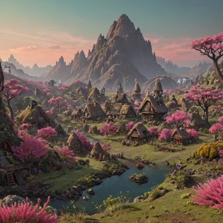 *snoo* *village* novuschroma46 style alienlandscapeslora maidrauh_2