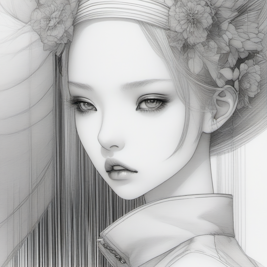 fashion doll  <lora:popovy_SDXL-fashion-doll:1>, (Manga Style, Yusuke Murata, Satoshi Kon, Ken Sugimori, Hiromu Arakawa), Pencil drawing, (B&W:1.2), Low detail, sketch, concept art, Anime style, line art, webtoon, manhua, chalk, hand drawn, defined lines, simple shades, simplistic, manga page, minimalistic, High contrast, Precision artwork, Linear compositions, Scalable artwork, Digital art, High Contrast Shadows