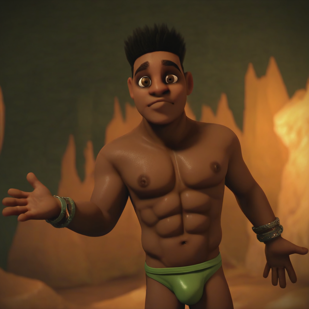 d'angelo, 1boy, male focus, dark-skinned male, dark skin, solo, brown eyes, black hair, swimsuit, male swimwear, abs, bracelet, speedo, topless male, score_9, score_8_up, score_7_up, score_6_up <lora:vinceteaa_020_04v2-step00000400r:1> good face, good eyes, looking at viewer,