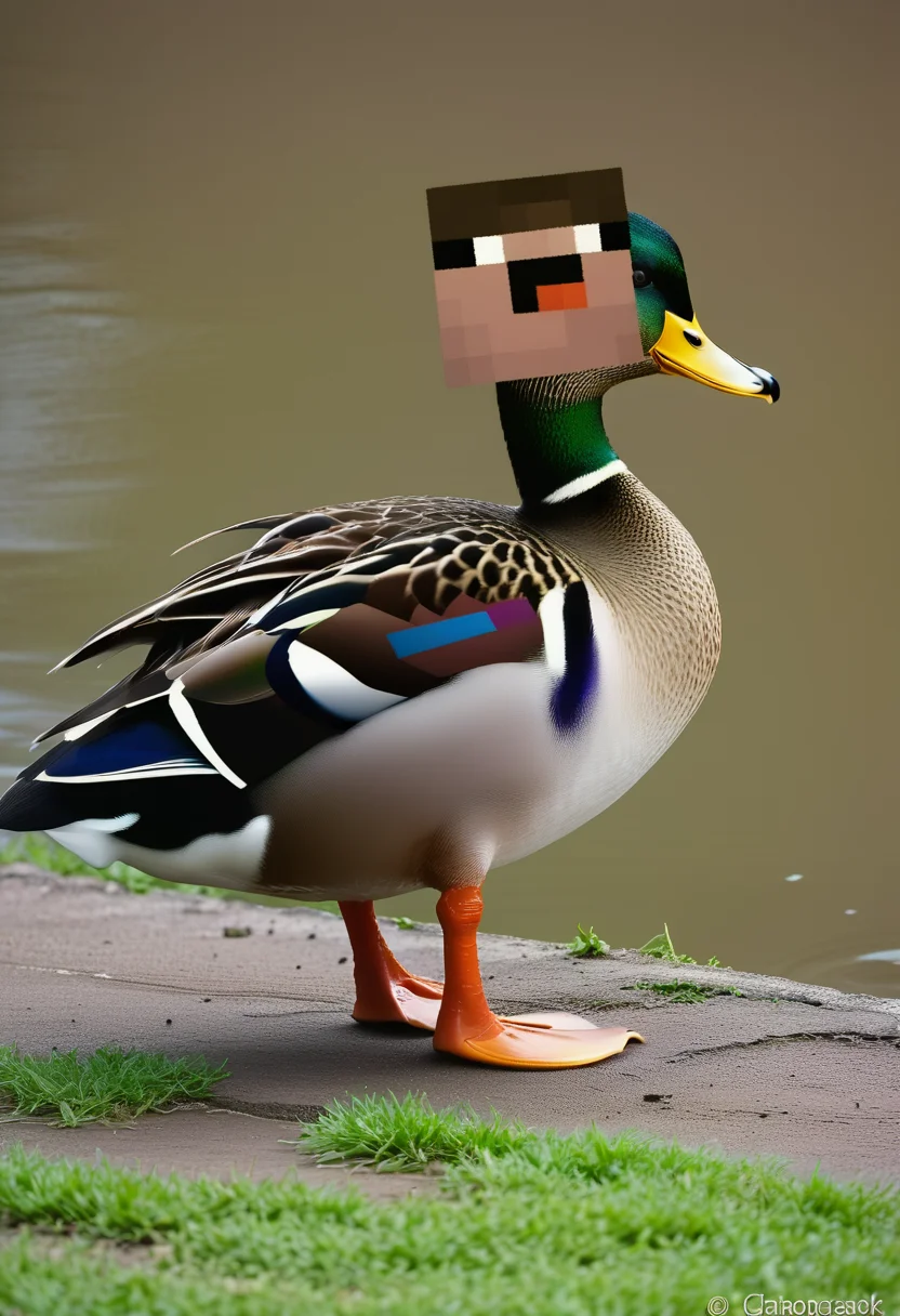 a duck, square head<lora:EnvySendNoobsXL01:1>