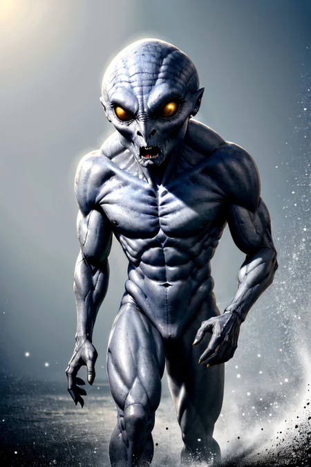 (Realisitc:1.5) Grey and navy alien man monster, <lora:EdobAlienMonsterMale_v1.0:0.8>