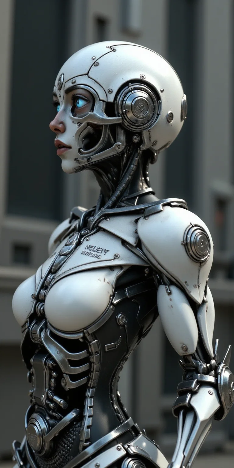 Volumetric Lighting, cybernetic robot detailed photography, surreal detailed cinematic scene, hyperrealistic details, beautiful cyborg girl, perfect girl with luxury and sleek robotic body, product of futuristic corporation, white and black steel environment and theme, intricate details, delicate sharp lines, moloch ilustration style <lora:Midjourney_-_SemiReal_Dreams_FLUX_LoRA:1> <lora:flux-photo_beta_transparent:1> <lora:BLUE_mk4_angel_FLUX_06:1.2> <lora:BLUE_mk4_angel_FLUX_04:0.5> . android, AI, machine, metal, wires, tech, futuristic, highly detailed, light depth, dramatic atmospheric lighting, Volumetric Lighting