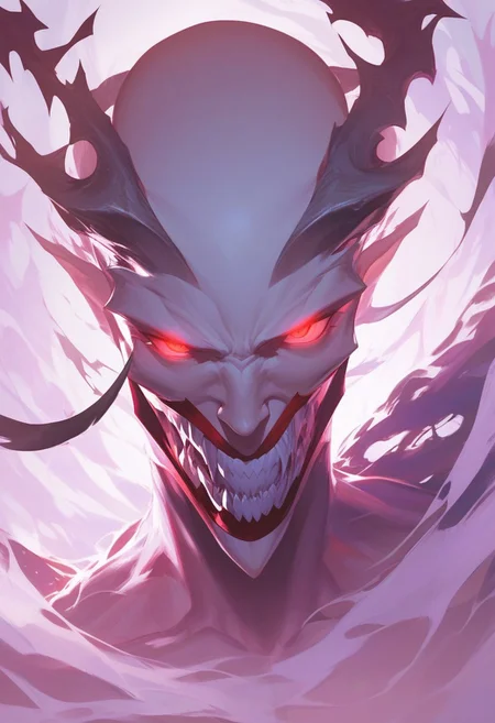 score_9,score_8_up,score_7_up, A dark, suspenseful scene of a grim reaper lurking in swirling, twirling shadows and dark mist. The atmosphere is thick with an eerie fog, and the reaper’s form is partially obscured, blending with the shifting shadows. His large scythe is barely visible, its blade gleaming faintly in the dim light, as if it’s waiting to strike. The reaper's torn clothes float and twist like dark fabric caught in an unseen breeze, creating a sense of motion within the mist. His skeletal face is hidden beneath a deep, shadowed hood, but glowing eyes suddenly pierce the darkness, staring directly at the viewer. The reaper appears to emerge from the shadows, his form becoming clearer, as though reaching out, almost as if to grab the viewer. The scene is framed with a cinematic, high-contrast composition, highlighting the glowing eyes and the flickering movement of the mist around the reaper. The lighting is dramatic, casting long, haunting shadows, making the reaper's appearance feel sudden and ominous, like a ghostly figure ready to reach out and claim the soul of anyone who dares to look too long.