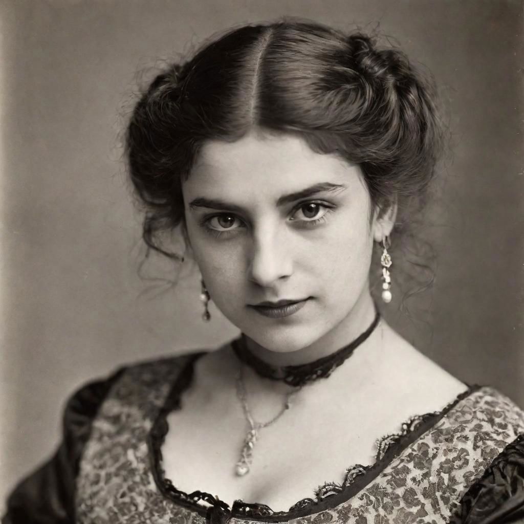 a photo portrait of young italian girl Desdemonia, Othello's wife
