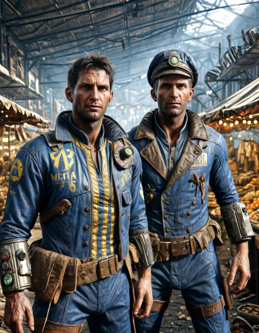 Skin Textures, High Resolution, High-Resolution Image, Cinematic, falloutlora, 2men, market, Professional Photography falloutlora, 2men, market . Studio lighting, sharp focus, high-resolution, lifelike colors, Close-Up falloutlora, 2men, market . Detailed macro perspective, highly detailed, high-resolution, intricate textures