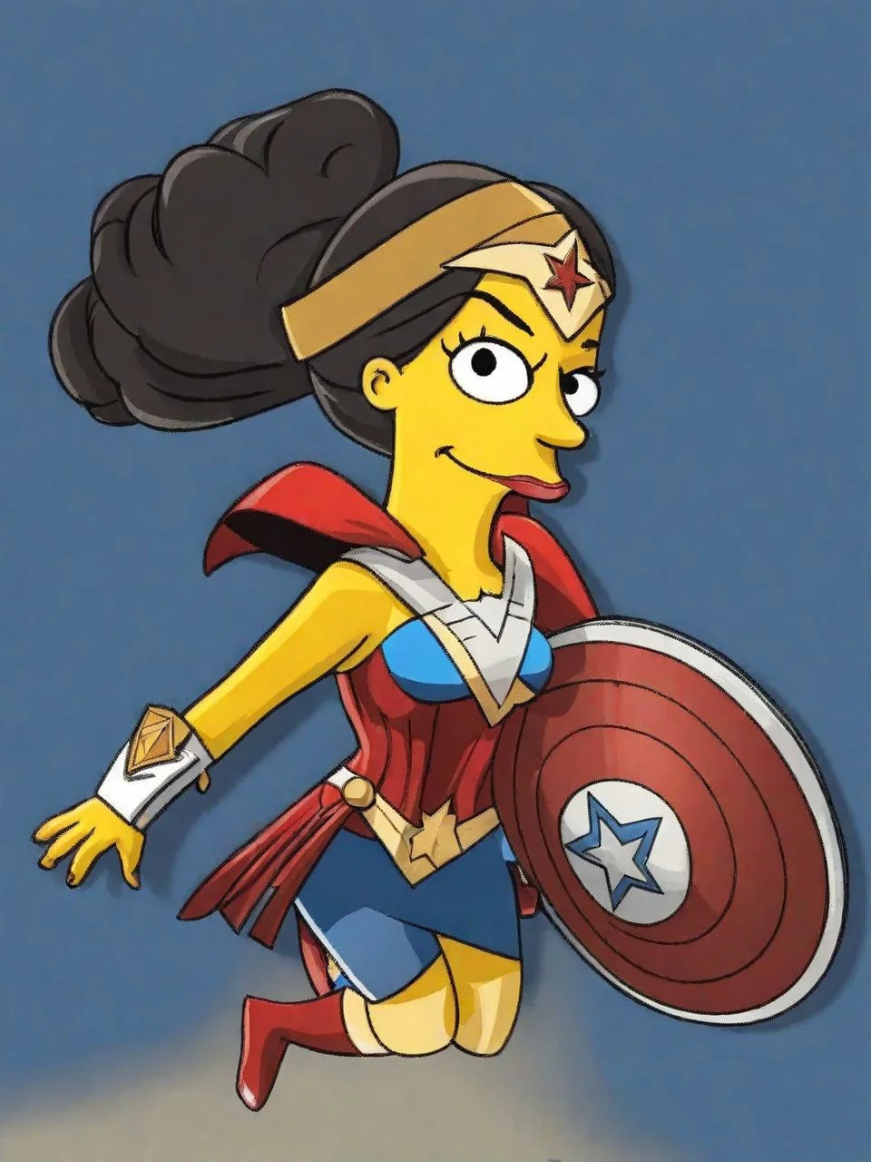 Wonderwoman Simpstyle <lora:SDXL-Simpstyle-Lora-v2-r16:0.8>