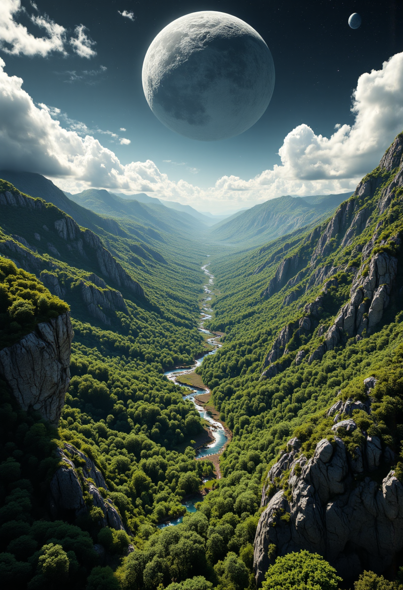 lush alien world,giant trees,aerial view,moon in low orbit,highly detailed,photorealistic,beautiful,<lora:New_Fantasy_CoreV4_FLUX:1>,<lora:digital-abyss:1>,bo-abyss,<lora:aidmaMJ6.1_v0.5_3:0.7>,aidmamj6.1,<lora:aidmaHyperrealismv0.3:0.7>,aidmaHyperrealism,<lora:aidmaImageUpraderv0.3:0.35>,aidmaimageupgrader,