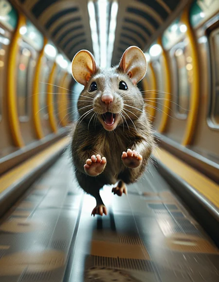 cinematic still midjourneylora, giant rat, running trough subway . emotional, harmonious, vignette, 4k epic detailed, shot on kodak, 35mm photo, sharp focus, high budget, cinemascope, moody, epic, gorgeous, film grain, grainy, cinematic still midjourneylora, giant rat, running trough subway . emotional, harmonious, vignette, highly detailed, high budget, bokeh, cinemascope, moody, epic, gorgeous, film grain, grainy