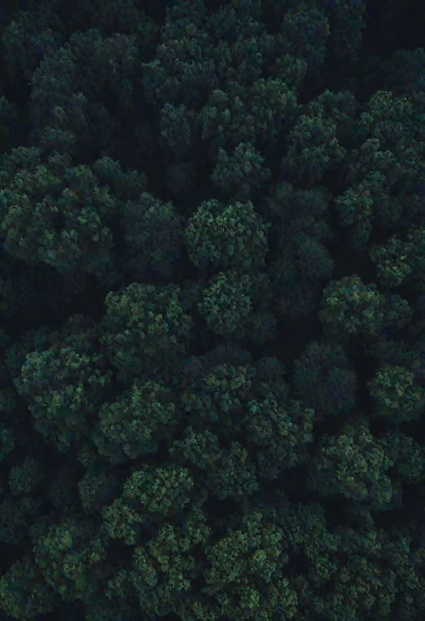 a night forest without