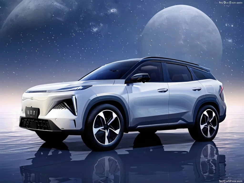 Geely L7,front view,suv,outer space background,promotional poster,vehicle focus,ground vehicle,car,no humans,motor vehicle,moon,star (sky),night,sky,sports car,night sky,reflection,starry sky,shadow,
<lora:Geely-L7extrrior:1>,