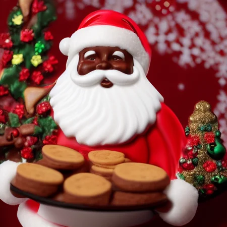 orna santa holding a plate of cookies, 4k, highly detailed