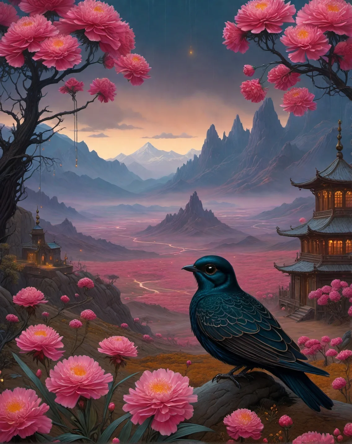 Nicholas Roerich (mystic mountains), Juniper scrubland in desert rain, army of dead, water-driven forge building,
hyperrealistic surrealism,ultra-detailed,intricate textures,luminous colors,cinematic lighting,dramatic perspective,volumetric atmosphere,8k UHD,sharp focus, professional color grading,1girl,Carpets of carnations with photosensitive nano-scales ,nightjar churring at dusk,
<lora:extremely_detailed:0.8> extremely detailed,
<lora:offset_0.2:0.5>,
<lora:add-detail-xl:0.3>,
<lora:aidmaMJ6.1_v0.5_2:0.3> aidmamj6.1,
<lora:Cyberpunk _Anime_V2_light_version-SDXL:0.3> anime, cyberpunk,
<lora:tbh76-sdxl:0.5> Style of Mark Ryden, Baroque art style, dynamic composition, dramatic lighting, rich colors, intricate details, professional-grade execution, captures the grandeur and theatricality of the Baroque period, Cyberpunk art style, futuristic cityscapes, neon-lit streets, high-tech and low-life, cybernetic enhancements, dystopian and gritty atmosphere