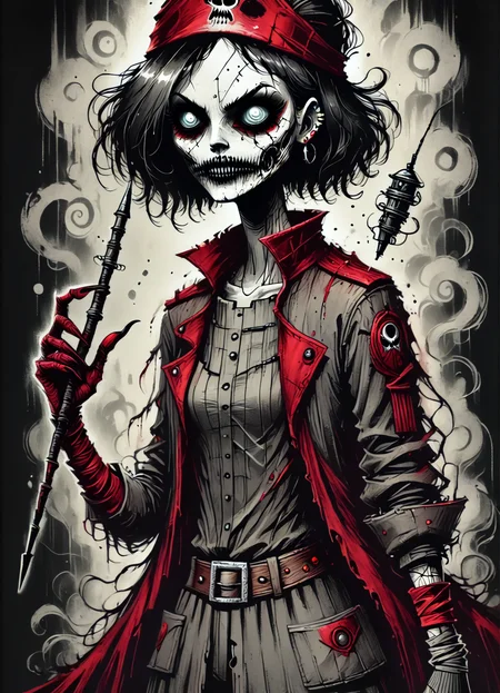 DonMB01dD4rkXL score_9, score_8_up, score_7_up, score_6_up, female hoarcry tobi-kadachi, pirate swashbuckler,sith inquisitor, wand rating_safe <lora:DonMB01dD4rkXL-pony:1>