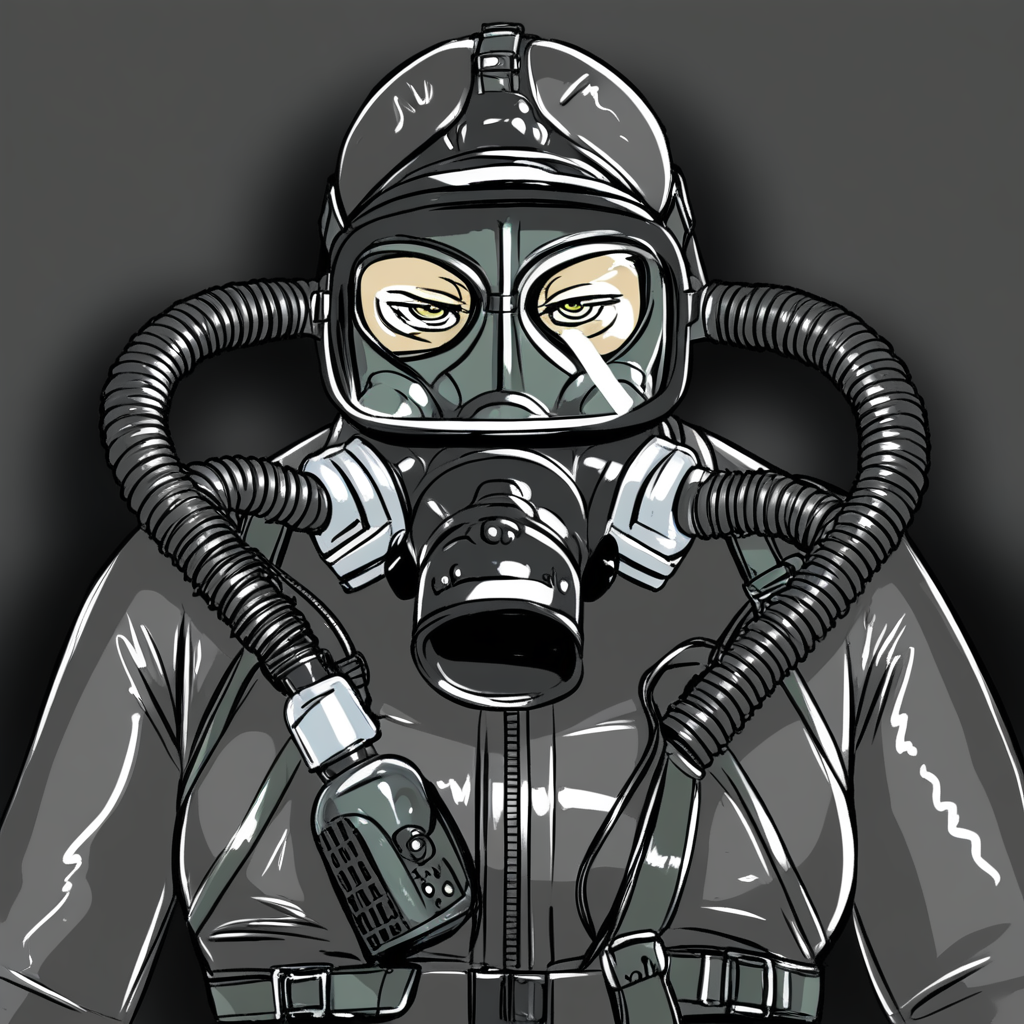 SCB, gas mask